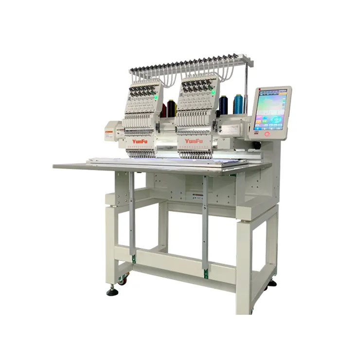 320*360mm Working Area 2 Heads Embroidery Machine